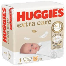 Підгуз.huggies extra care-1 (2-5кг) №22